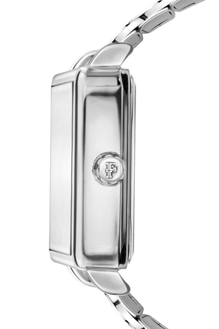 Stalen Quartz Horloge met parelmoer en diamant Lilou-