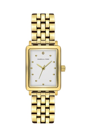 Stalen Quartz Horloge met Diamant Eulalie