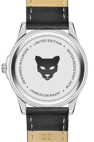 Reloj de cuarzo de piel - Negro