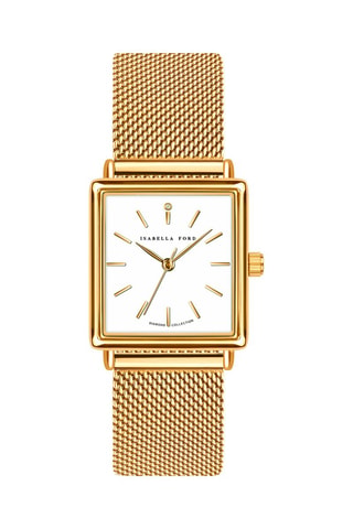 Stalen Quartz Horloge met Diamant Charlotte