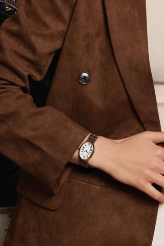 Reloj de cuarzo de metal Davos - Plateado y dorado