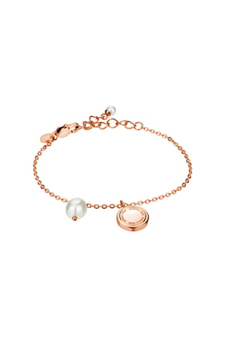 Estuche reloj de cuarzo de acero y diamantes y pulsera Aurora - Dorado