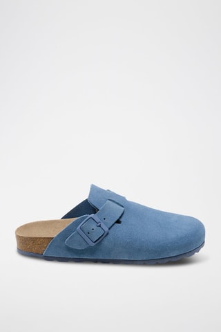 Sabots en nubuck Zueco - Bleu