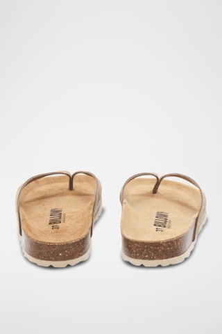 Tongs en nubuck - Marron