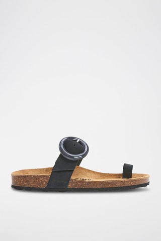 Mules en nubuck - Noir