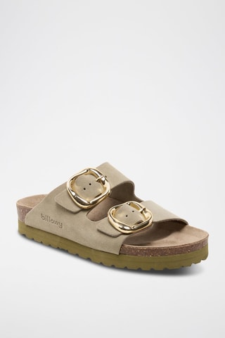 Mules en cuir - Kaki