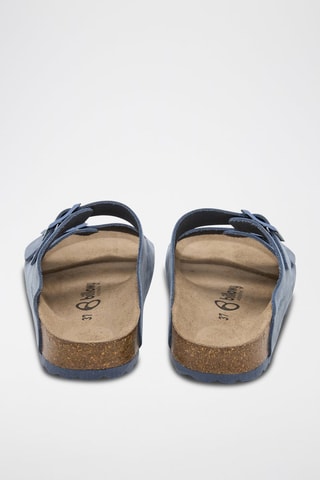 Mules en cuir - Bleu