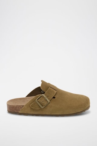 Sabots en nubuck Zueco - Kaki