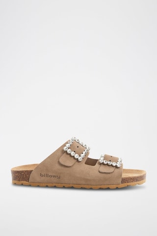 Mules en nubuck - Marron