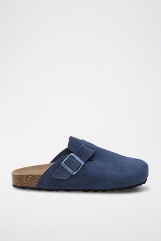 Sabots en nubuck - Bleu