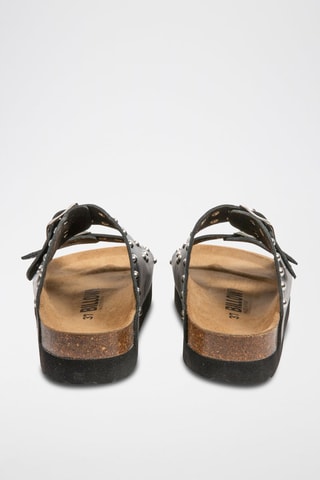 Mules en cuir Rosso - Noir