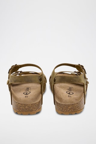 Sandales en cuir - Kaki