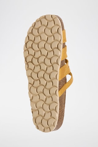 Mules en cuir - Jaune