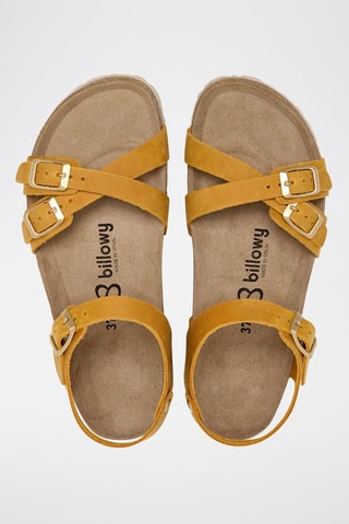 Sandales en cuir - Jaune