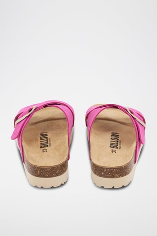 Mules en nubuck - Fuchsia