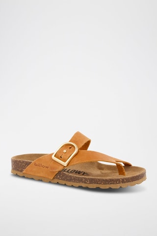 Mules en cuir - Orange