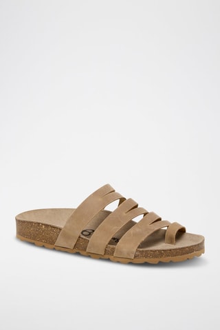 Mules en cuir - Marron