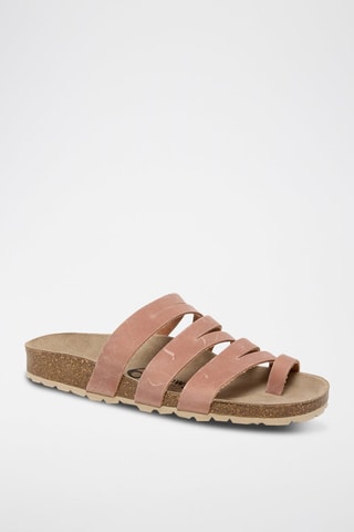 Mules en cuir - Rose
