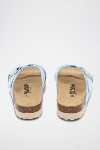 Mules en nubuck - Bleu