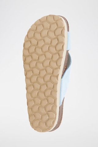 Mules en nubuck - Bleu
