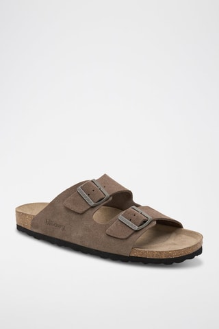 Mules en cuir - Marron
