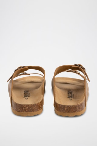 Mules en cuir - Marron clair