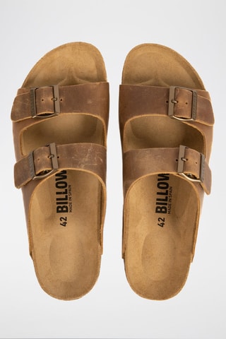 Mules en cuir - Marron clair