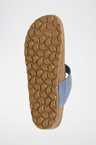 Tongs en cuir - Bleu