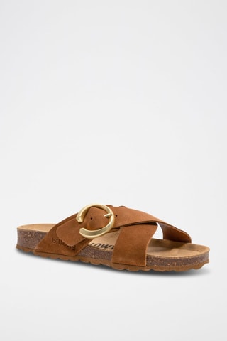 Mules en cuir Rosso - Marron