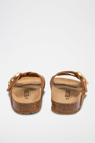 Mules en cuir Rosso - Marron