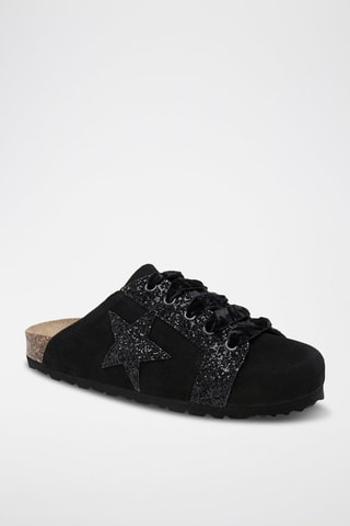 Mules en cuir - Noir