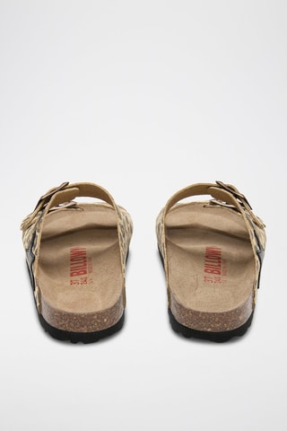 Mules en cuir - Marron et noir