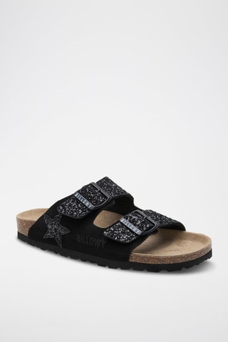 Mules en cuir - Noir