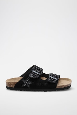 Mules en cuir - Noir