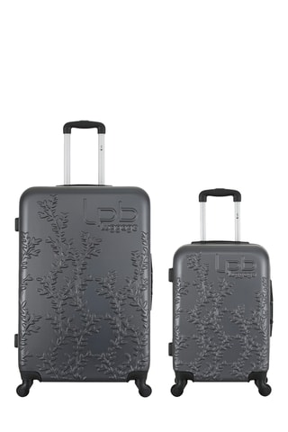 Valise cabine et valise grand volume Nais - 55/75 cm - Gris foncé