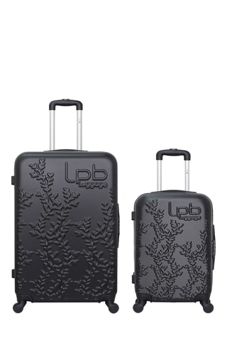 Valise cabine et valise grand volume Nais - 55/75 cm - Noir