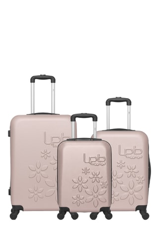 Set de 3 valises Eléonor (XS/S/M) - 46/55/65 cm - Rose clair