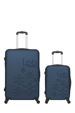 Valise cabine et valise grand volume Eléonor (S/L) - 55/75 cm - Bleu marine