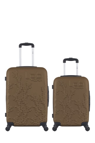 Valise cabine et valise semaine Naïs (S/M) - 55/65 cm - Marron