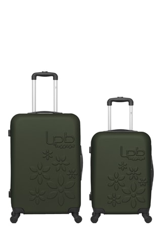 Valise cabine et valise semaine Eléonor (S/M) - 55/65 cm - Vert foncé