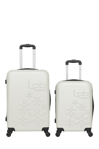 Valise cabine et valise semaine Eléonor (S/M) - 55/65 cm - Beige clair