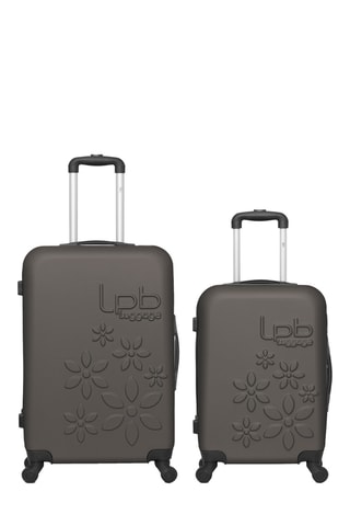 Valise cabine et valise semaine Eléonor (S/M) - 55/65 cm - Marron foncé