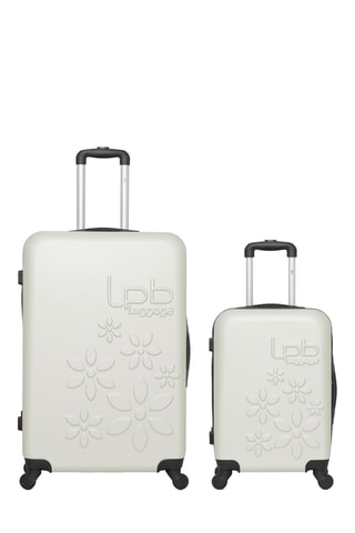 Valise cabine et valise grand volume Eléonor (S/L) - 55/75 cm - Beige clair