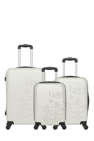 Set de 3 valises Eléonor (XS/S/M) - 46/55/65 cm - Beige clair
