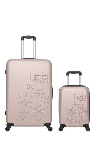 Valise cabine low-cost et valise grand volume Eléonor (XS/L) - 46/75 cm - Rose clair
