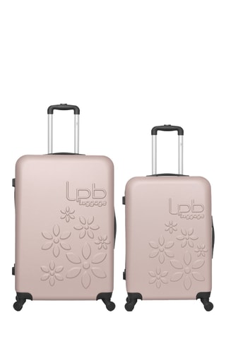 Valise semaine et valise grand volume Eléonor (M/L) - 65/75 cm - Rose clair