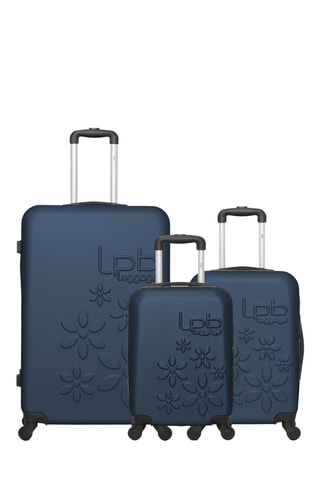 Set de 3 valises Eléonor (XS/S/L) - 46/55/75 cm - Bleu marine
