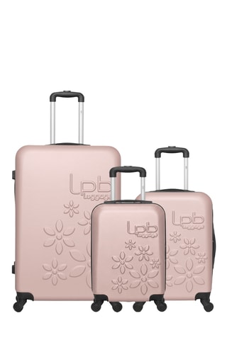 Set de 3 valises Eléonor (XS/S/L) - 46/55/75 cm - Rose clair