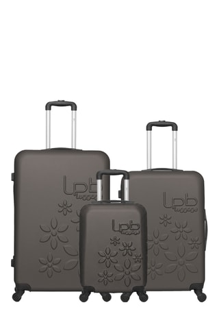 Set de 3 valises Eléonor (XS/S/M) - 46/55/65 cm - Marron foncé