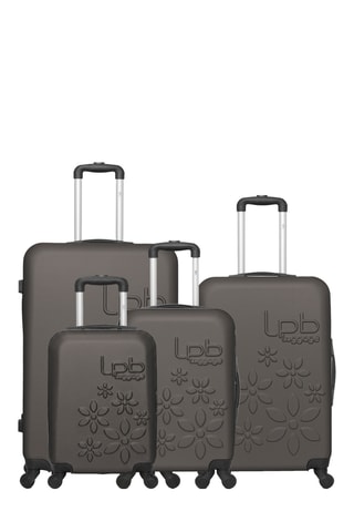 Set de 4 valises Eléonor (XS/S/M/L) - 46/55/65/75 cm - Marron foncé